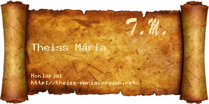 Theiss Mária névjegykártya
